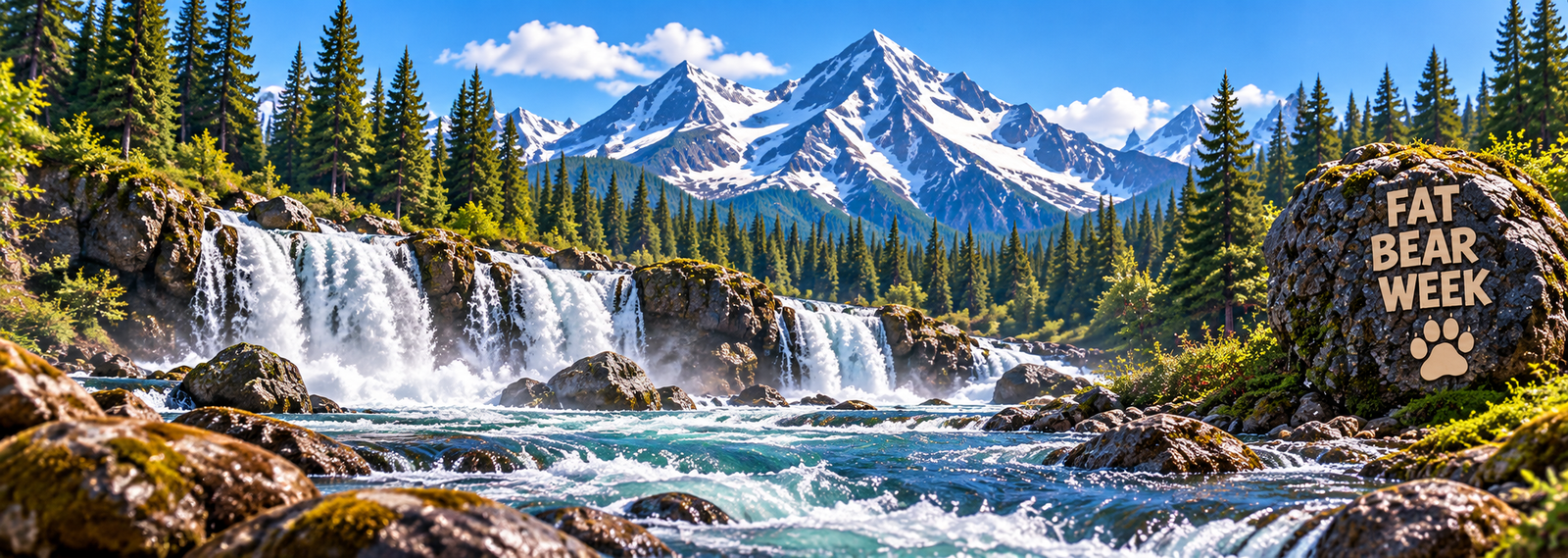 Mountain waterfall landscape for Bearinu