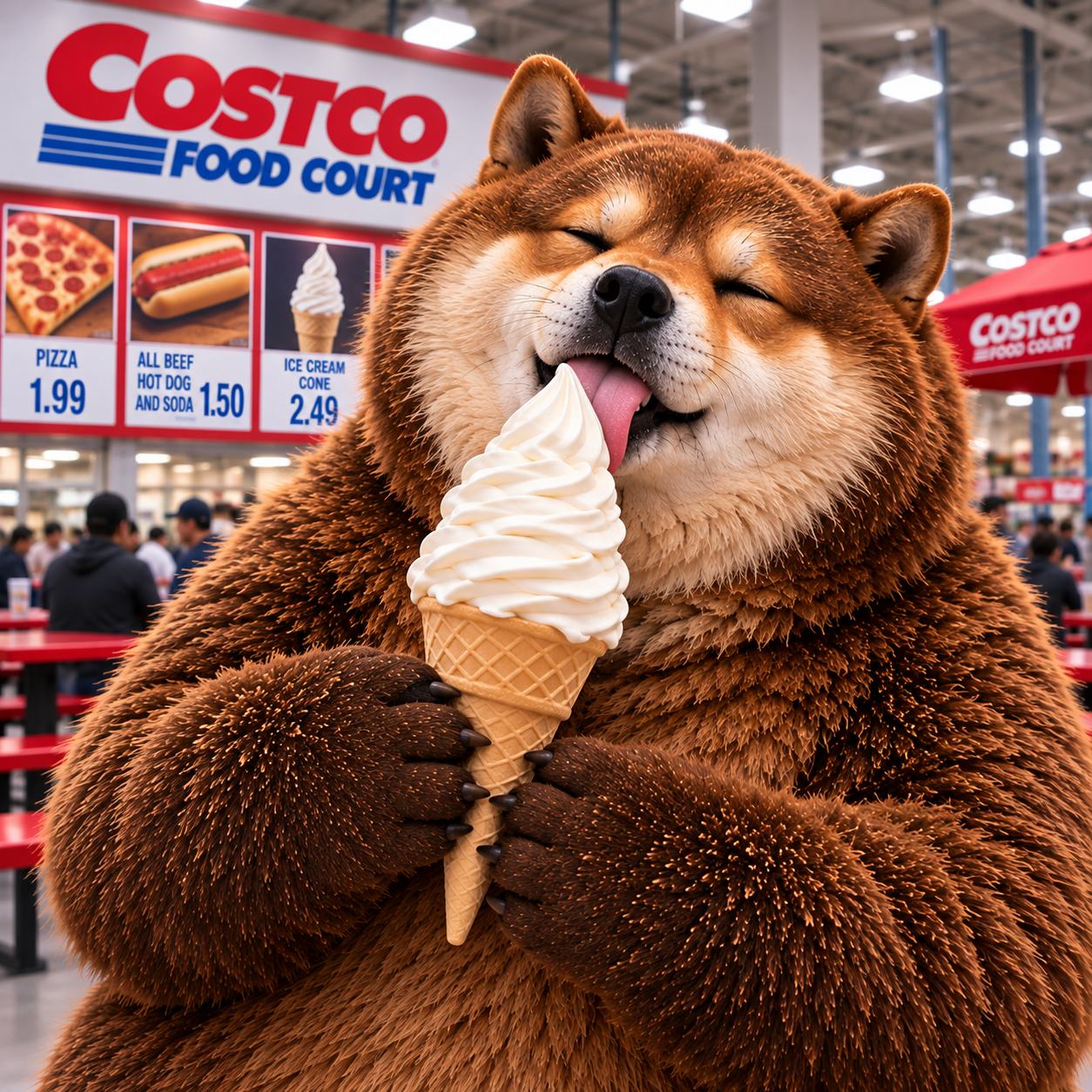 Bearinu with ice cream